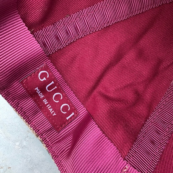 GUCCI GG Supreme Snake Embroidered Baseball Cap/ Hat M 57cm Pink Tan Brown - Picture 9 of 11